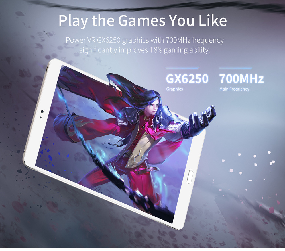 Teclast T8 Tablet MediaTek MT8176 Q Hexa-core 2.1GHz 8.4 Inch 2560x1600 IPS 4GB RAM DDR3L 64GB ROM eMMC WIFI Android 7.0 - White/Gold