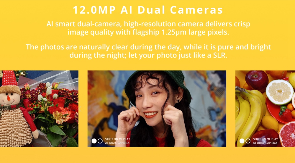 Xiaomi Mi Play 5.84 Inch 4G LTE Smartphone MTK P35 4GB 64GB 12.0MP+2.0MP Dual Rear Cameras MIUI 10 Touch ID - Black