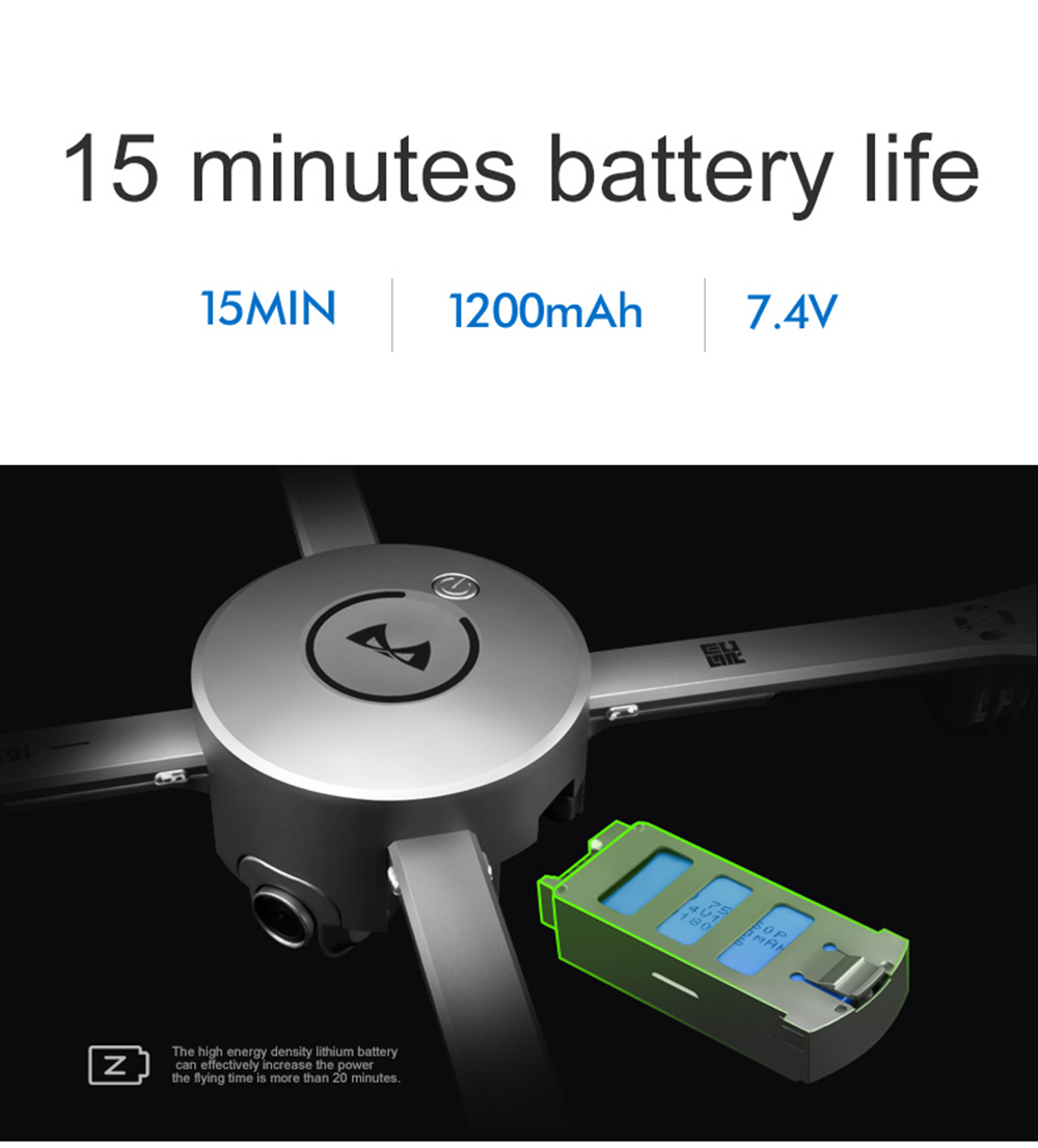SMRC S21 1080P 5G WiFi FPV GPS Foldable RC Drone Follow Me Mode - RTF