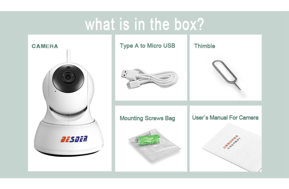 BESDER BES-N703F HD 720P Home Security Wifi IP Camera Two-way Audio Night Vision Baby Monitor - White EU Plug