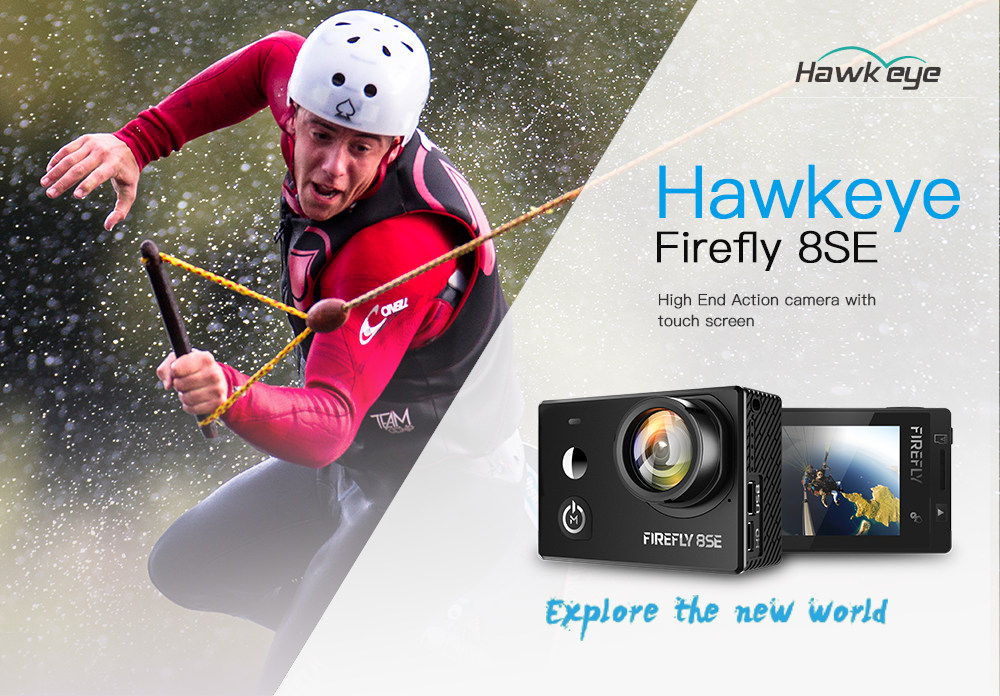 Hawkeye Firefly 8SE 4K HD Action Camera with 2.0" IPS Touch Screen SONY IMX117 12 Mega WDR CMOS Sensor - 170 Degrees Lens