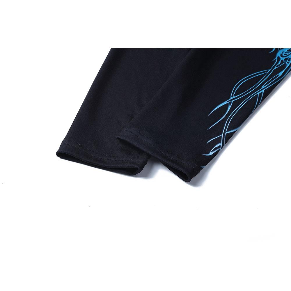 CK2236 Women Jellyfish Pattern Yoga Pants High-waist Leggings Size S - Black