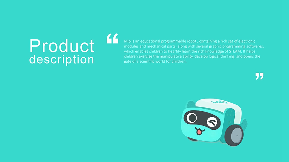 Robo3 Mio STEAM Obstacle Avoidance Tracking Mode RC Robot Bluetooth Remote Control Graphic Programming