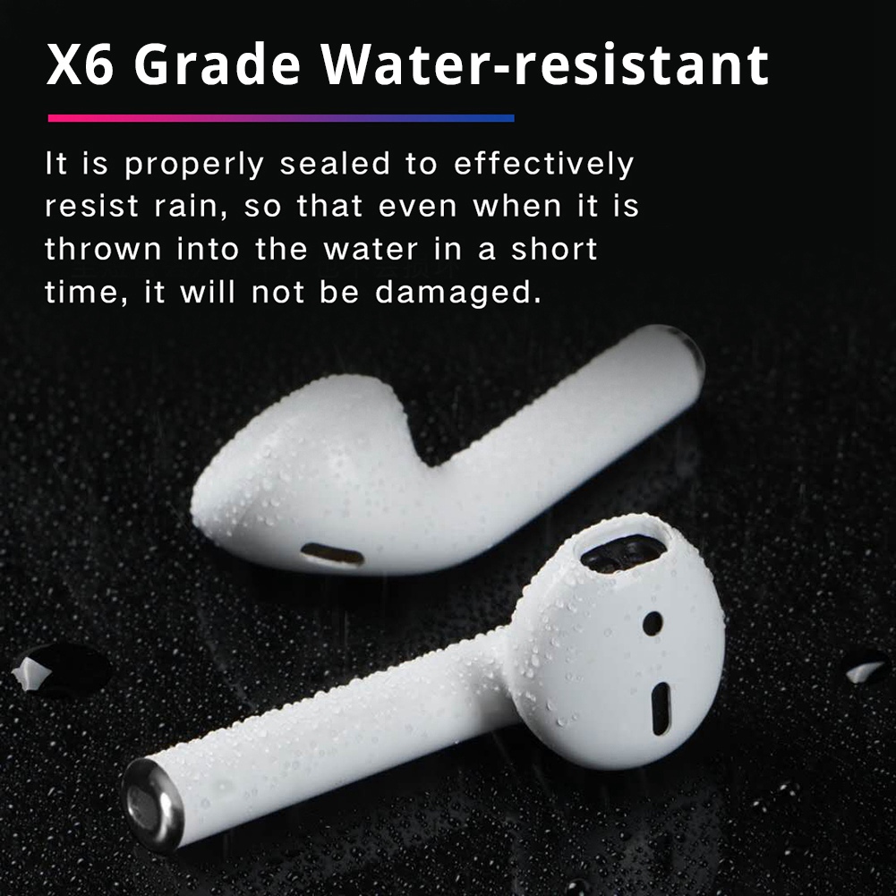 LK TE8 Wireless Bluetooth 5.0 Earbuds Touch Control Wireless Charging 3D Surround Sound Binaural Calls - White