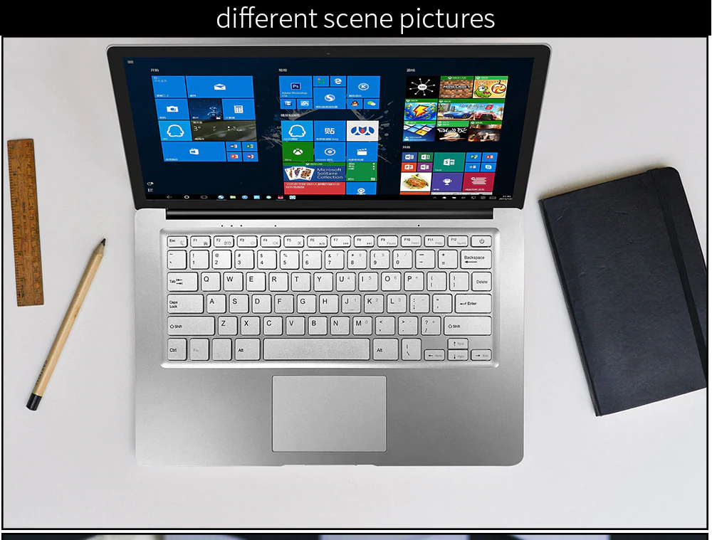 Jumper EZbook S4 Laptop Intel Celeron Gemini Lake N4100 Quad Core 14 Inch 1920*1080 8GB RAM 256GB SSD Windows 10 - Silver