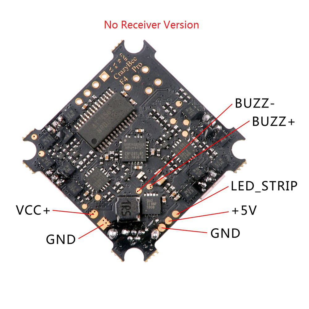 Happymodel Crazybee F4 Pro 1-2S Flight Controller Onboard 4in1 ESC for FPV Racing Drone - DSM2/DSMX Receiver