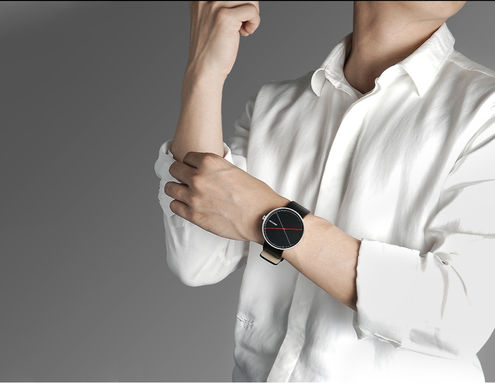 Xiaomi CIGA Design X Series Reddot Award Women Quartz Watch Genuine Leather Strap D009-7-1 - White + Gold