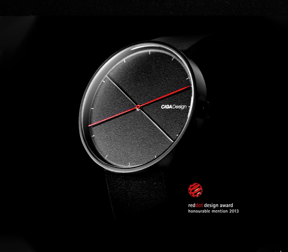 Xiaomi CIGA Design X Series Reddot Award Men Quartz Watch Genuine Leather Strap D009-1-1 - Black
