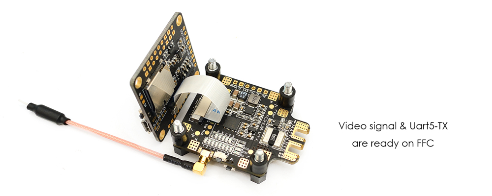 Matek Systems FCHUB-VTX 5.8G 40CH 25/200/500mW Switchable Video Transmitter 6-27V PDB 5V/1A BEC for RC Drone