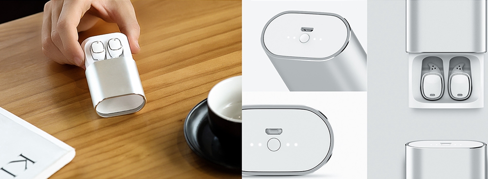 QCY T Vogue TWS Bluetooth 5.0 Earbuds About 4 Hours Working Time Noise Reduction - Black