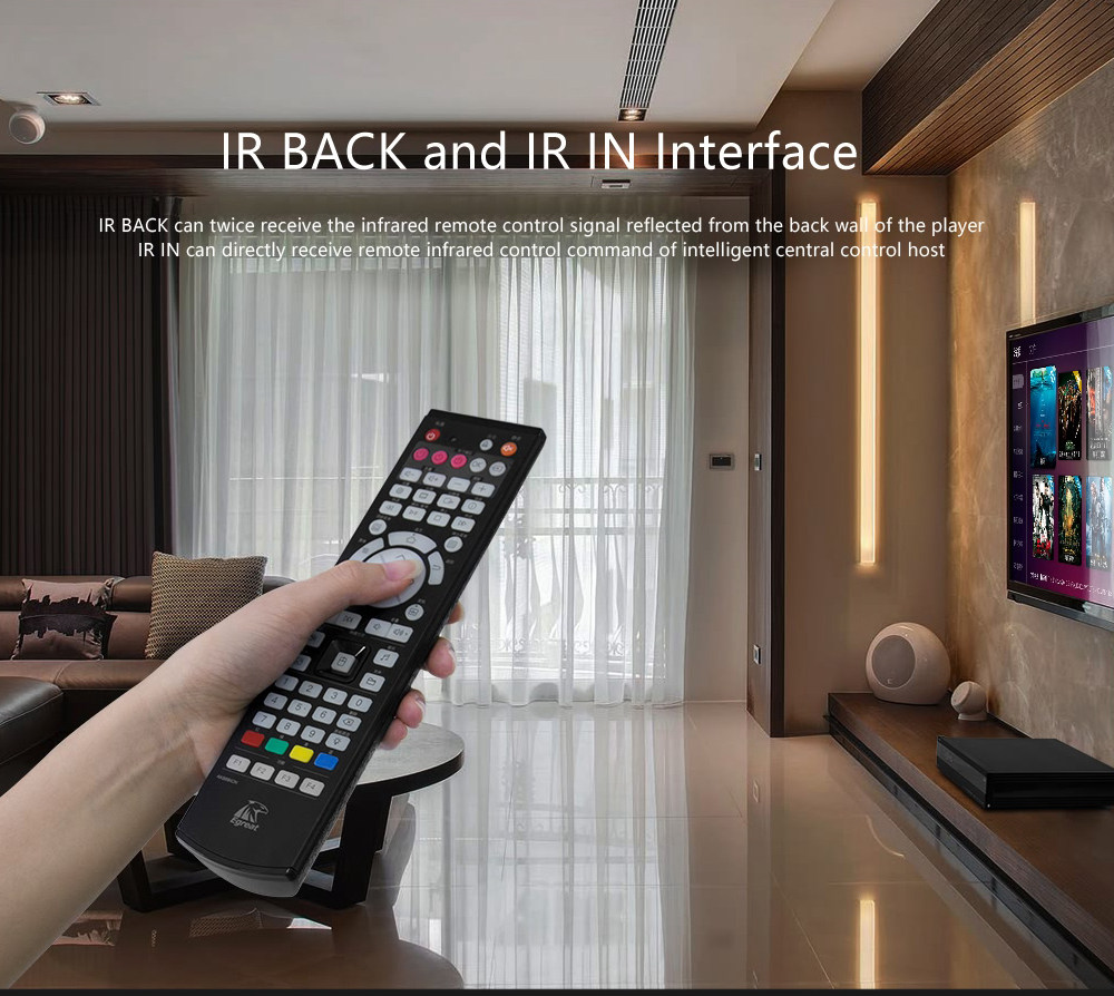 Egreat A11 Hi3798CV200 4K 3D Blu-ray Media Player Dolby Atoms DTS X 2GB/16GB Dual Band WiFi Gigabit LAN VIDON XBMC LED Display