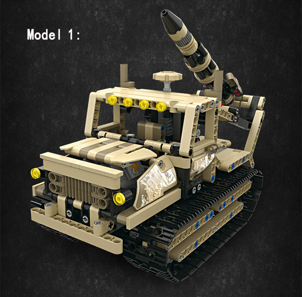 MoFun 13012 608PCS 2.4G 4CH DIY Assemble Brick Block RC Car Crawler Rocket