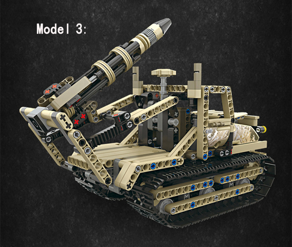 MoFun 13012 608PCS 2.4G 4CH DIY Assemble Brick Block RC Car Crawler Rocket