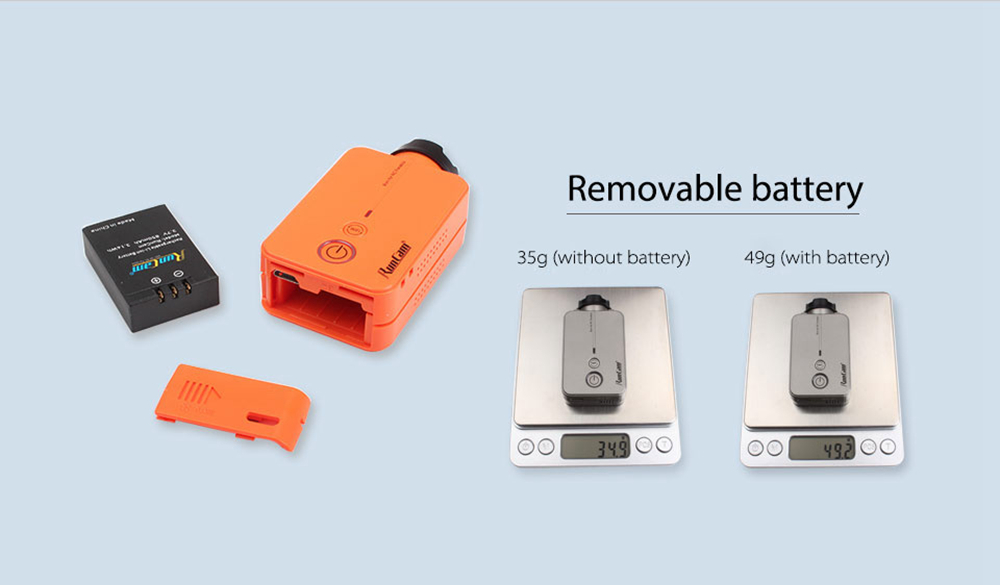 RunCam2 1080P HD 120 Degree 4MP Wide Angle WiFi FPV Camera- Orange