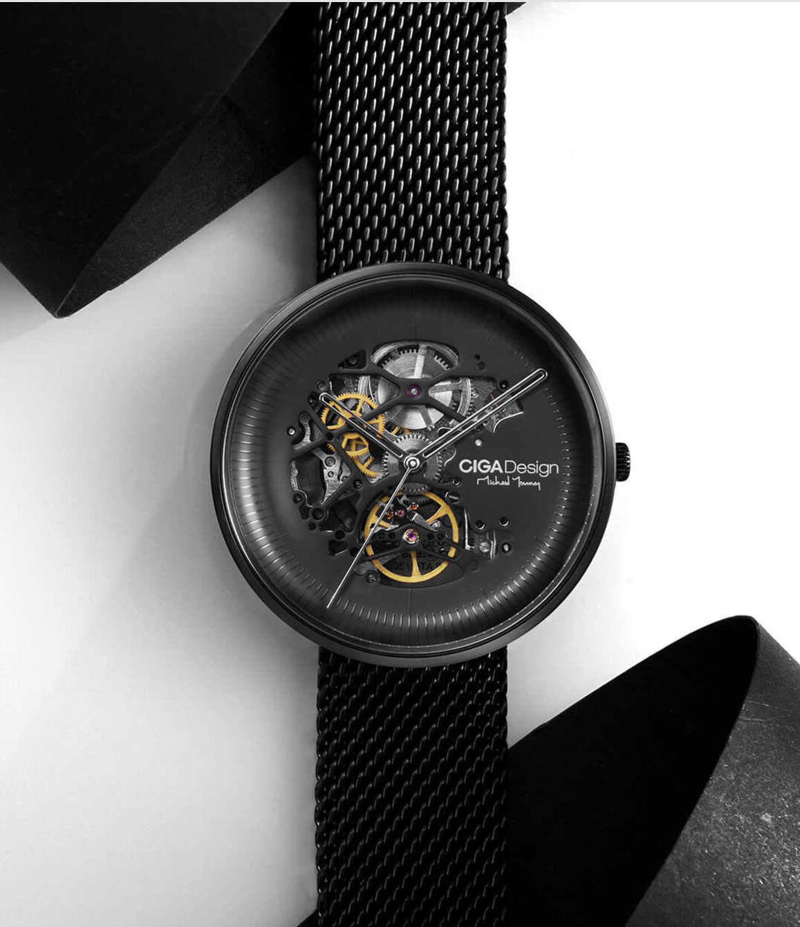 Xiaomi CIGA Design Hollowed-out Mechanical Automatic Watch - Black