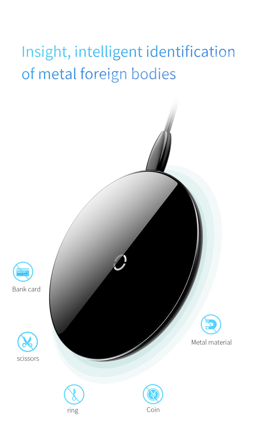 Baseus CCALL-AJK01 QI 10W Wireless Charger - White