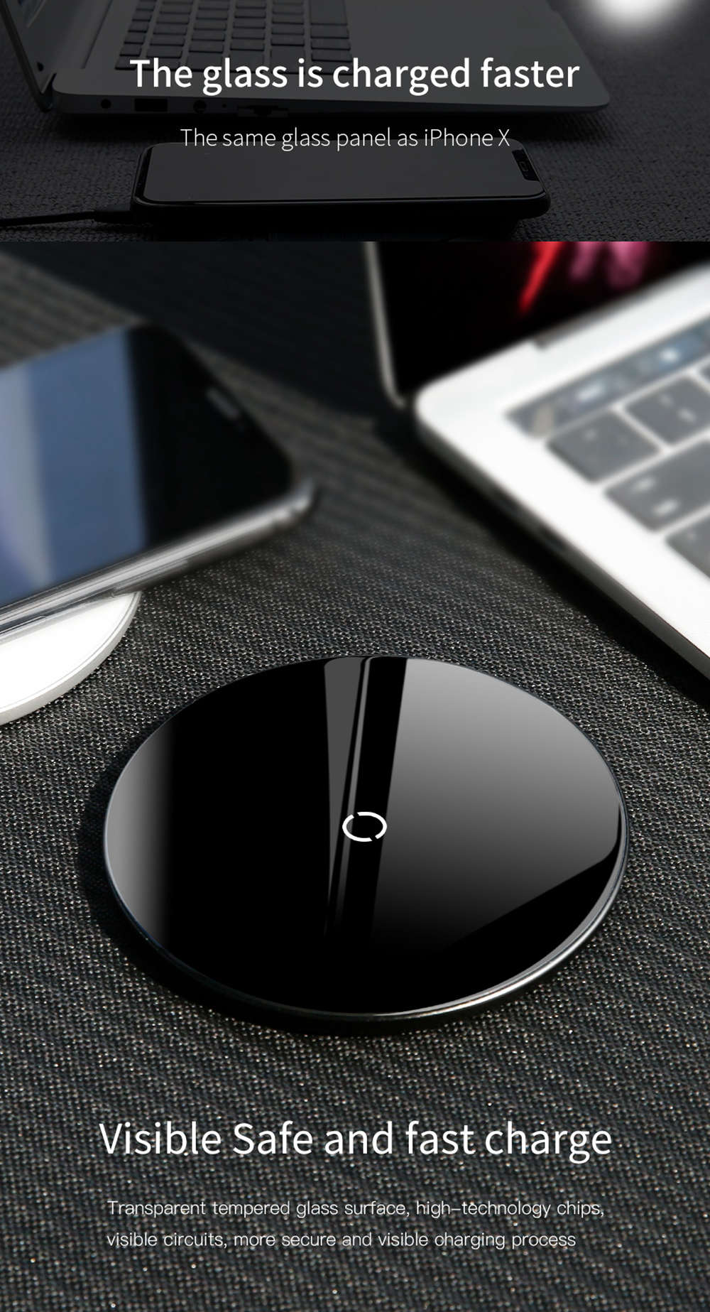 Baseus CCALL-AJK01 QI 10W Wireless Charger - White