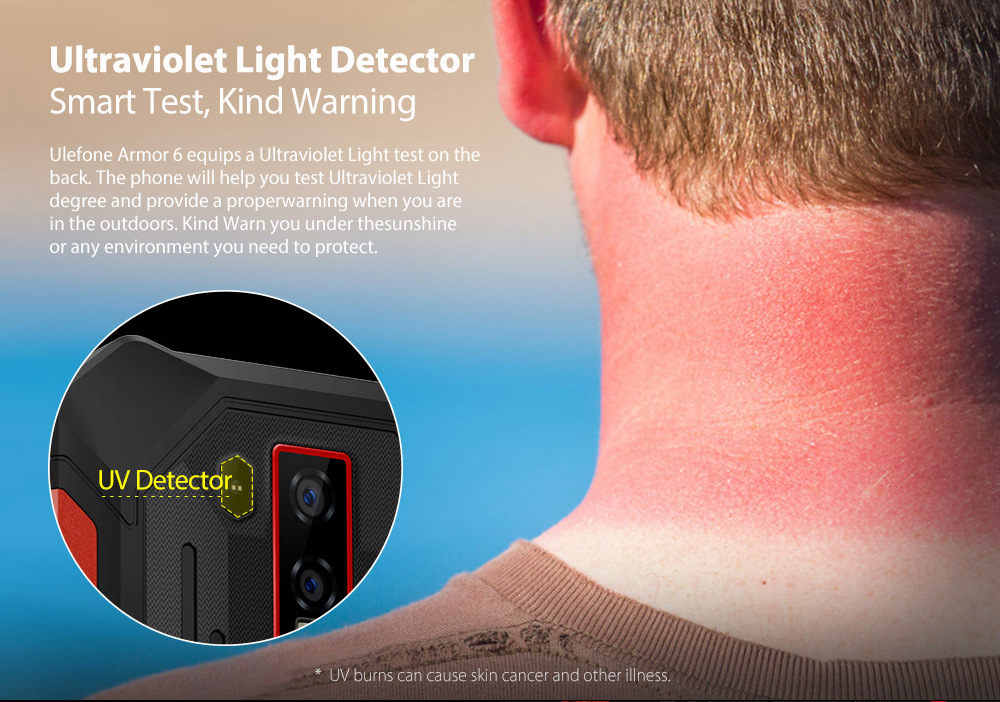 Ulefone Armor 6 6.2 Inch 4G LTE Smartphone Helio P60 6GB 128GB 21.0MP+13.0MP Dual Rear Cameras Android 8.1 IP68 NFC Wireless Charge - Black