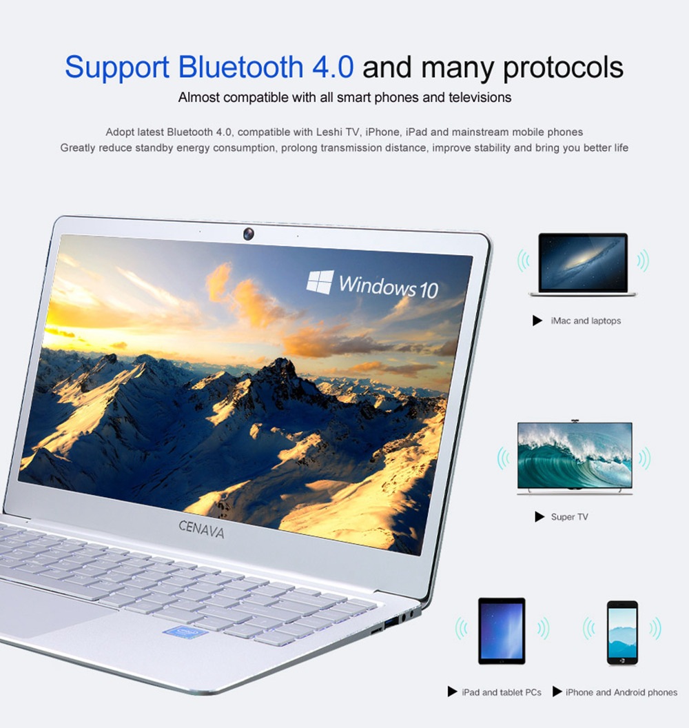CENAVA P14 Laptop Intel celeron J3455 Quad Core 14" IPS Screen 1920*1080 Windows 10 6GB RAM 120GB SSD - Rose Gold