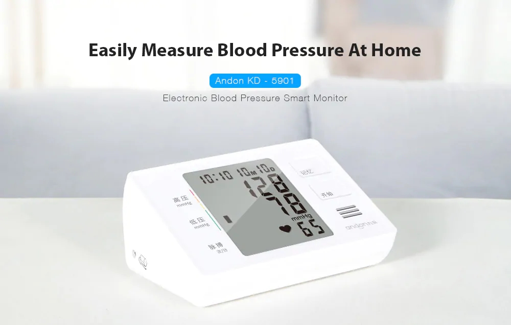 Xiaomi Andon KD-5901 Electronic Blood Pressure Smart Monitor Multi Measurement Algorithm LCD Large Screen - White