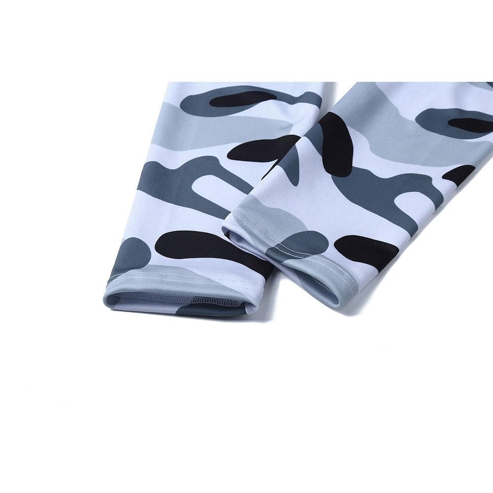 CK2231 Women Camouflage Yoga Pants High Waist Leggings Size S - White