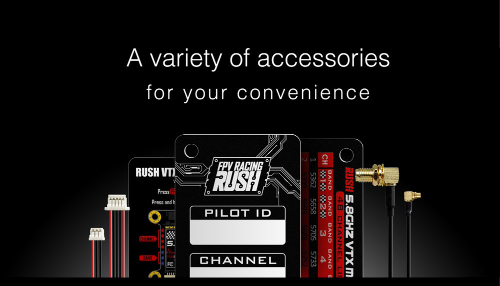 RUSH VTX LITE 5.8G 48CH 0/25/200/600mW Switchable AV Transmitter RaceBand/LowRace for FPV Racing Drone