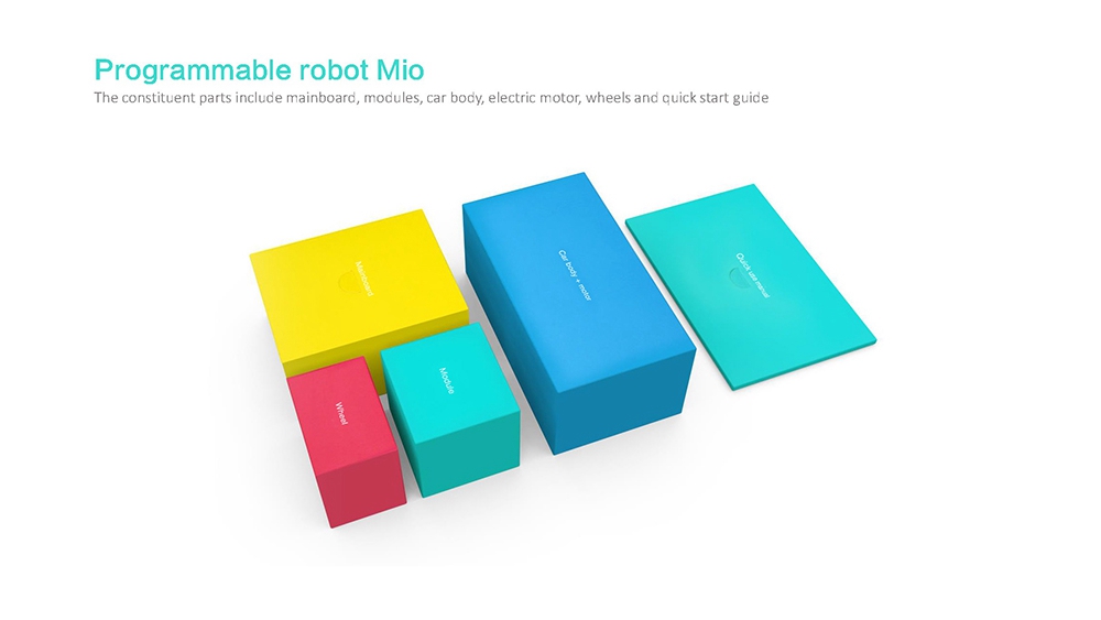 Robo3 Mio STEAM Obstacle Avoidance Tracking Mode RC Robot Bluetooth Remote Control Graphic Programming