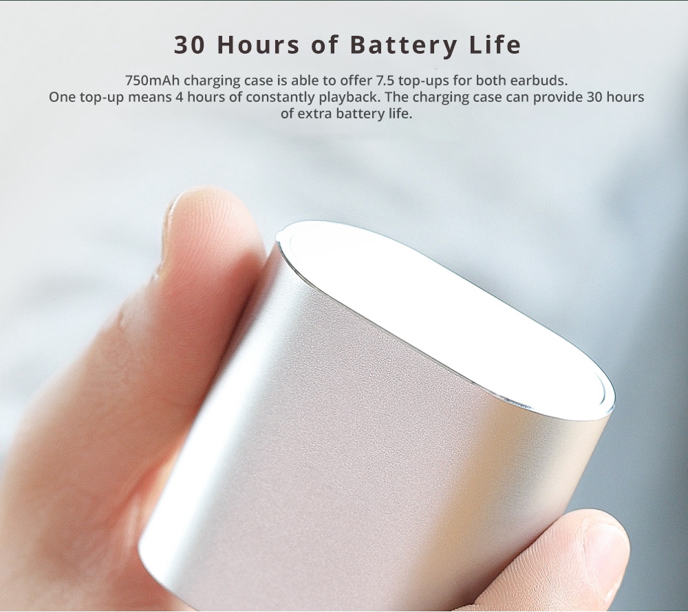 QCY T Vogue TWS Bluetooth 5.0 Earbuds About 4 Hours Working Time Noise Reduction - Black