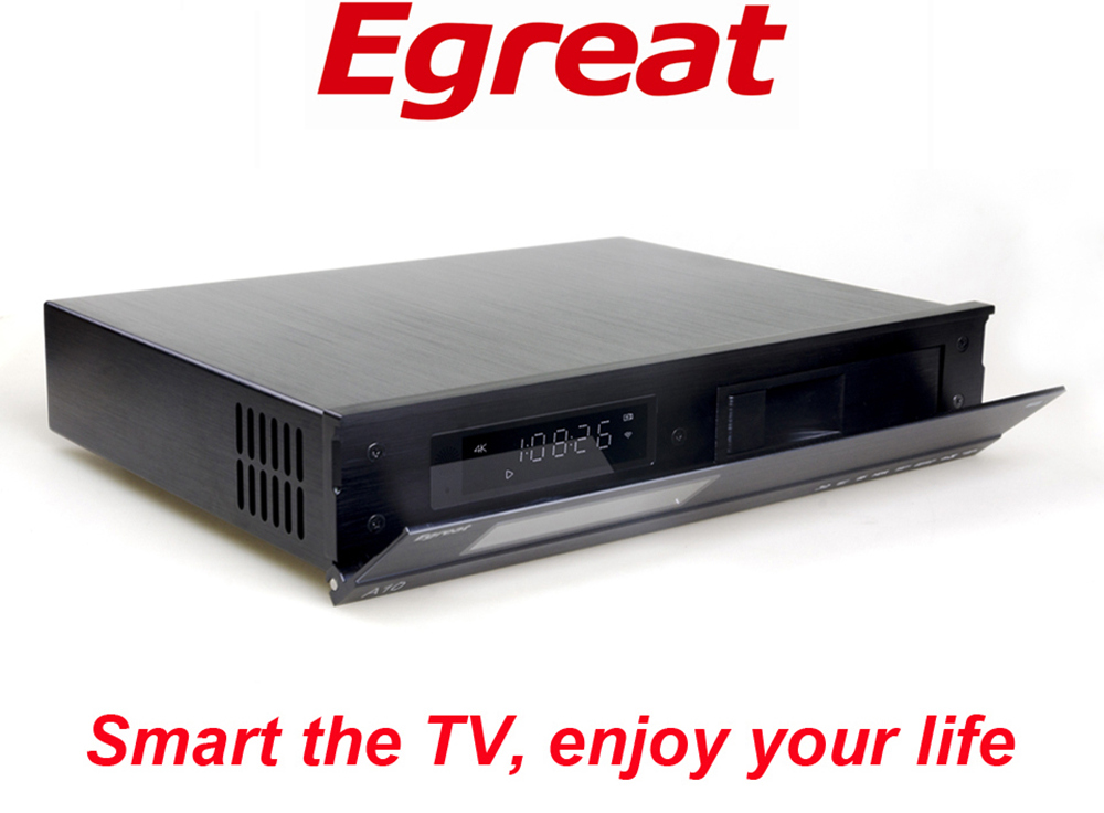 Egreat A10 Pro Hi3798CV200 HDR10 Blu-ray 3D Dolby ATOMS DTS X 4K UHD Google Android Media Player 2GB/16GB with LED Display Dual Band WiFi Gigabit LAN Bluetooth VIDON XBMC