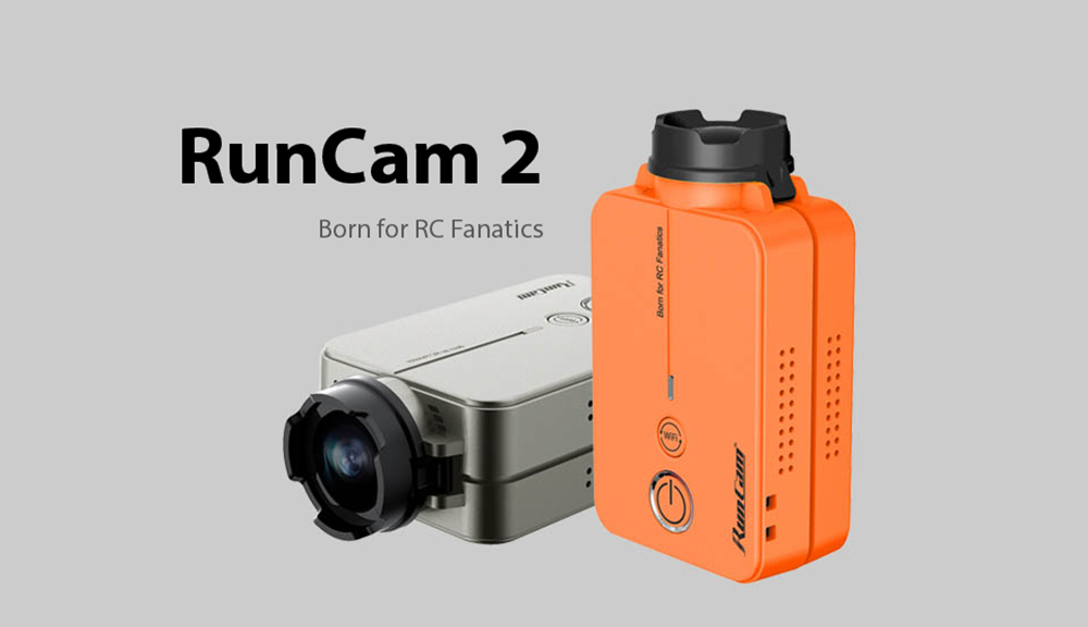 RunCam 2 1080P HD 120 Degree 4MP Wide Angle WiFi FPV Camera - Black