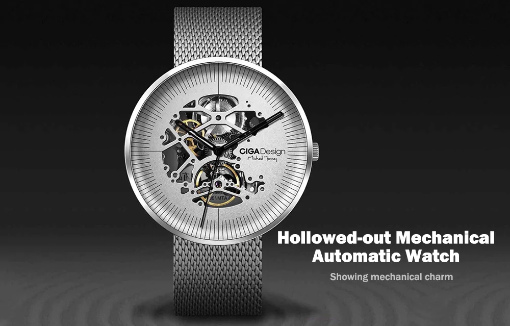Xiaomi CIGA Design Hollowed-out Mechanical Automatic Watch - Black