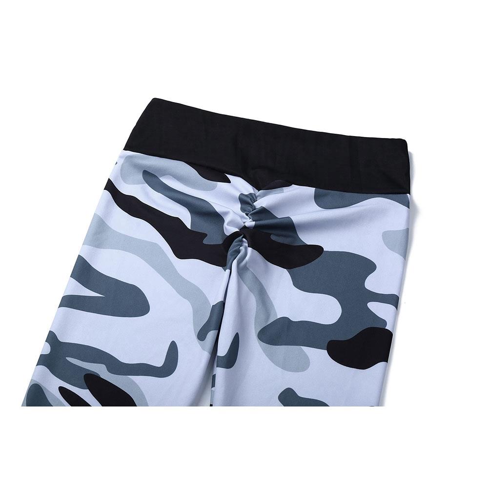 CK2231 Women Camouflage Yoga Pants High Waist Leggings Size S - White