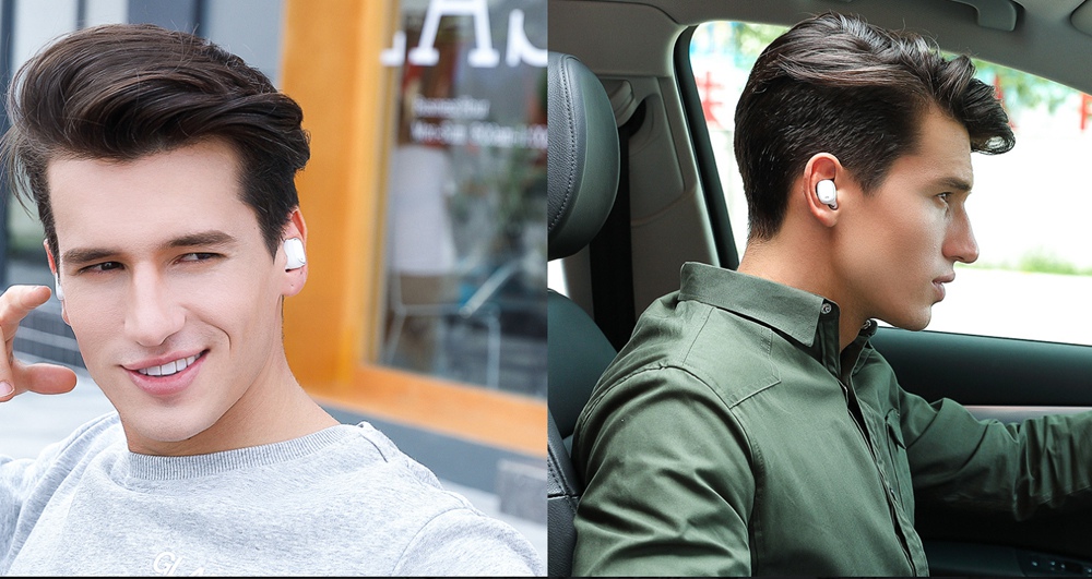 QCY T Vogue TWS Bluetooth 5.0 Earbuds About 4 Hours Working Time Noise Reduction - Black