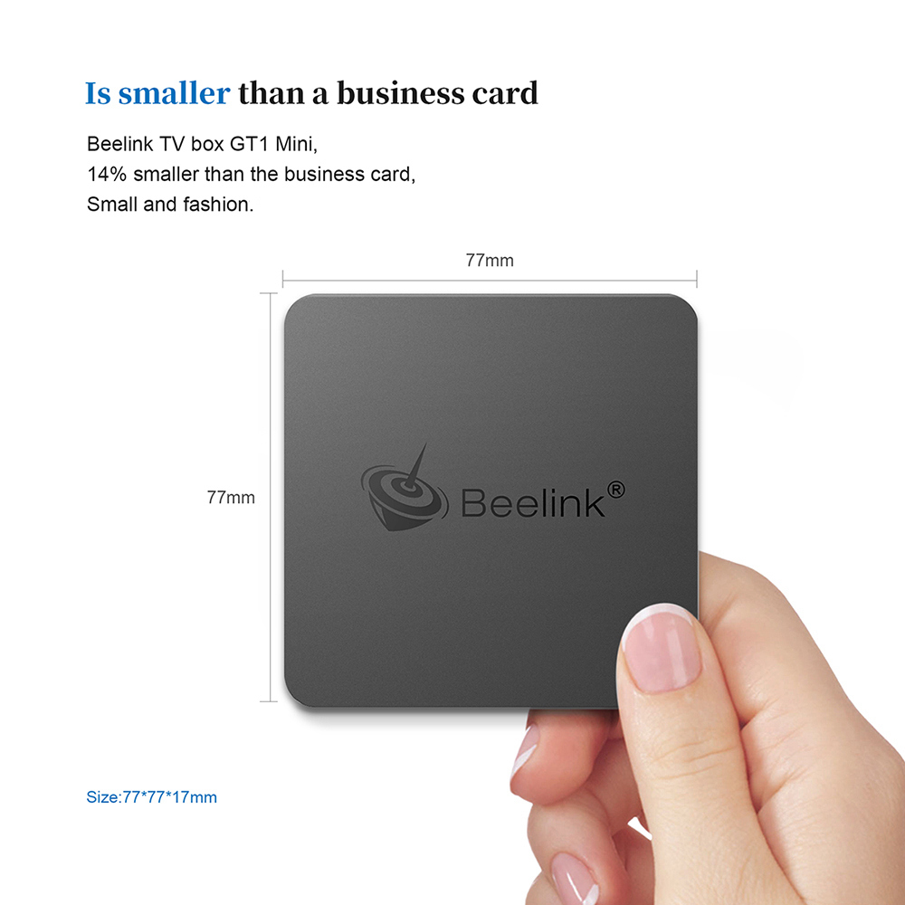 Beelink GT1 MINI Amlogic S905X2 Android 8.1 4GB DDR4 32GB eMMC 4K TV Box with Voice Remote Dual Band WiFi Gigabit LAN Bluetooth USB3.0