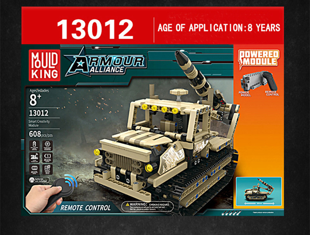 MoFun 13012 608PCS 2.4G 4CH DIY Assemble Brick Block RC Car Crawler Rocket