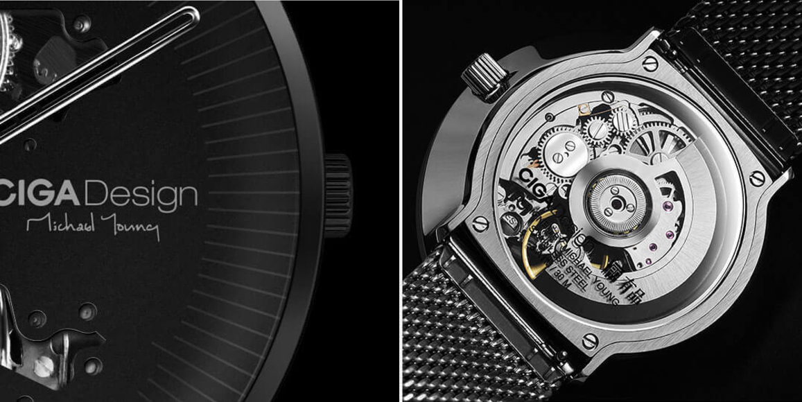 Xiaomi CIGA Design Hollowed-out Mechanical Automatic Watch - Black