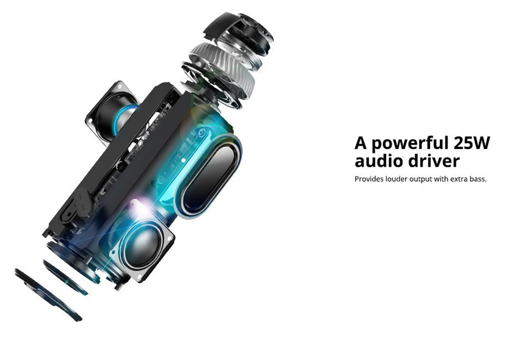Tronsmart Element T6 25W Portable Bluetooth Speaker with 360 Degree Surround Sound and Built-in Microphone - Camouflage