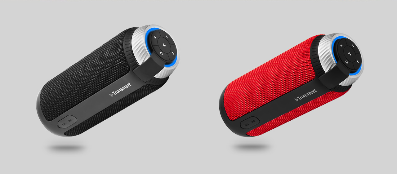 Tronsmart Element T6 25W Portable Bluetooth Speaker with 360 Degree Stereo Sound and Built-in Microphone - Red