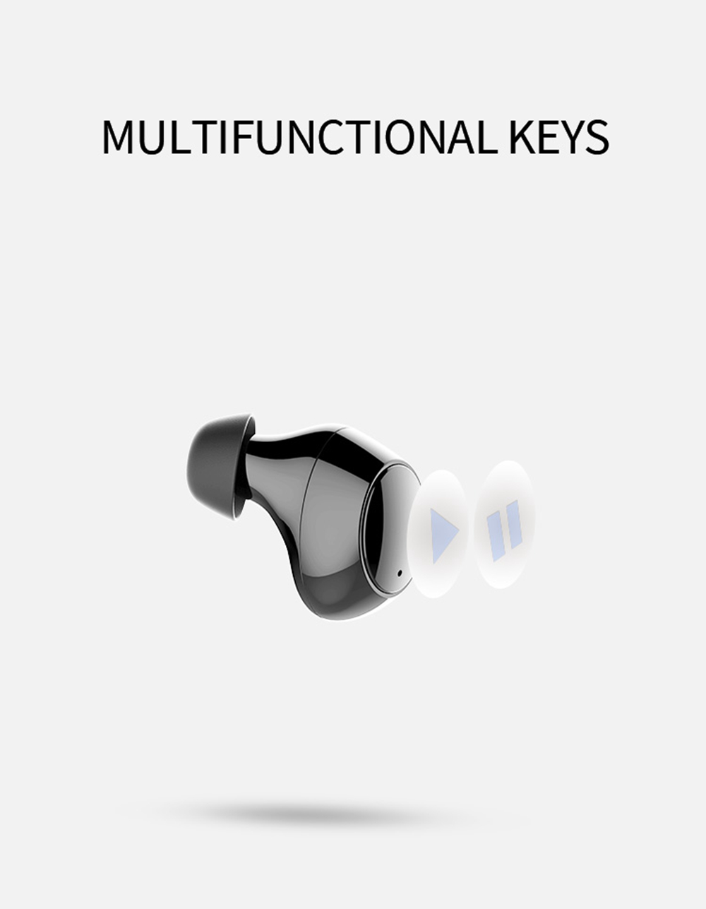 Myinnov MKJ Y1 TWS Dual Bluetooth Earbuds About 4 Hours Working Time - White