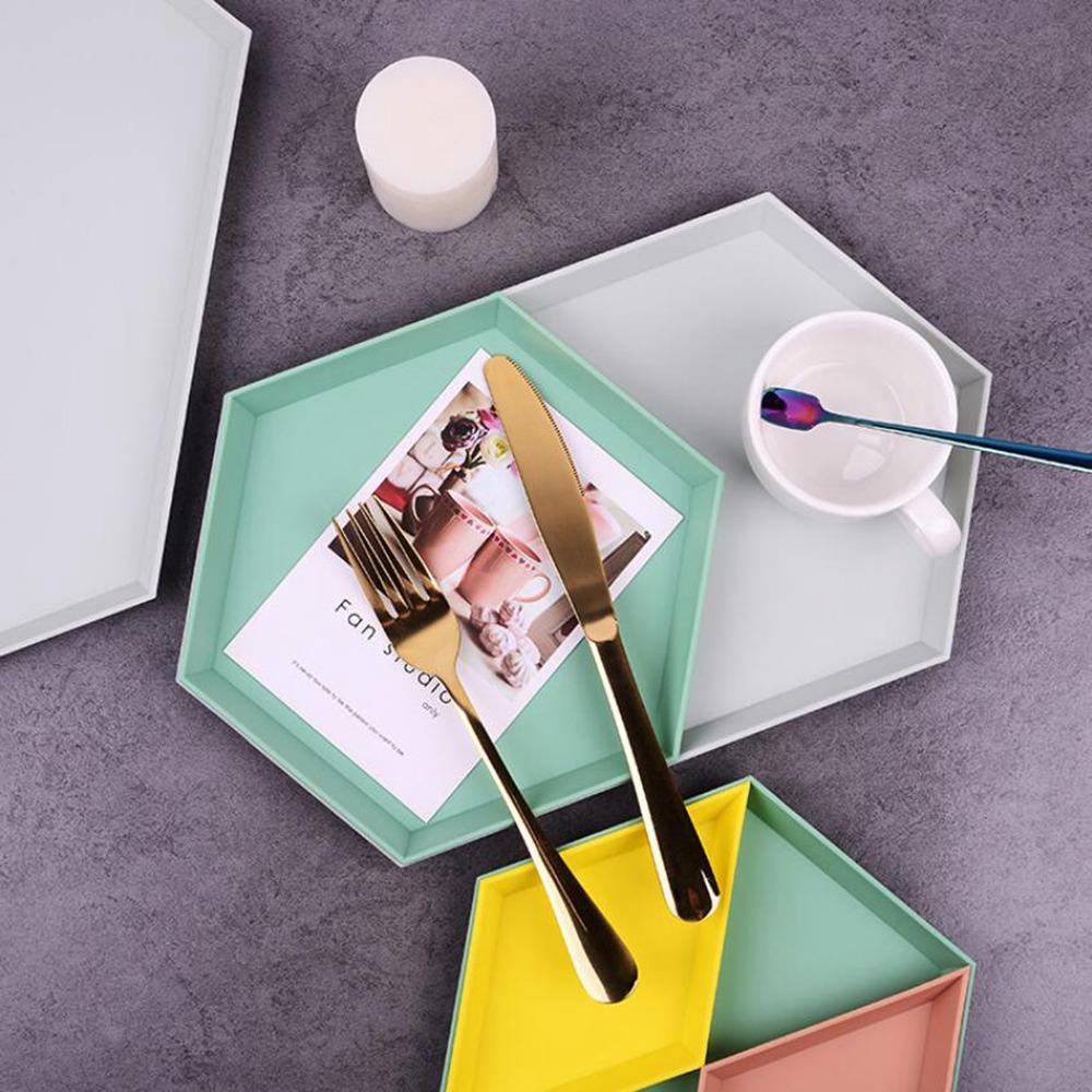 Innovative Color Geometric Storage Tray Removable Plastic Combination Desktop Detachable Fruit Plate - Multi-color