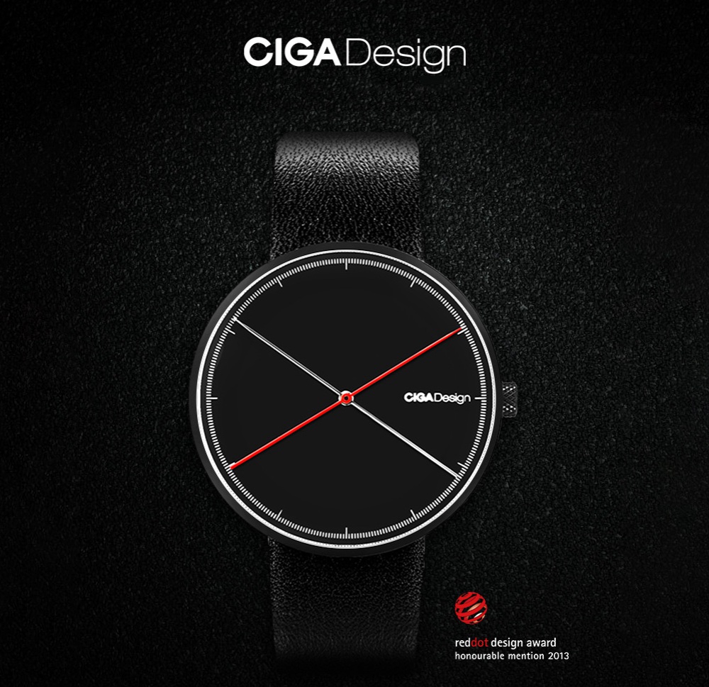 Xiaomi CIGA Design X Series Reddot Award Women Quartz Watch Genuine Leather Strap D009-7-1 - White + Gold