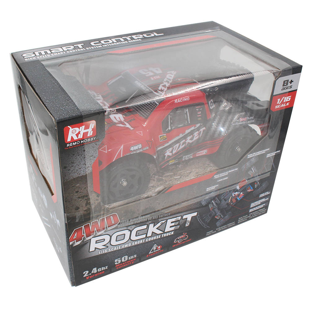 Remo Hobby 1621 2.4G 1:16 4WD Off-road Brushed RC Car Short-haul Truck RTR - Red