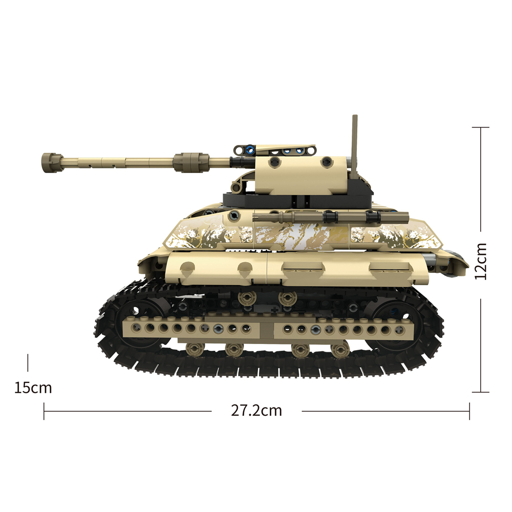 MoFun 13011 497PCS 2.4G 4CH DIY Assemble Brick Block RC Car Heavy Crawler Tank