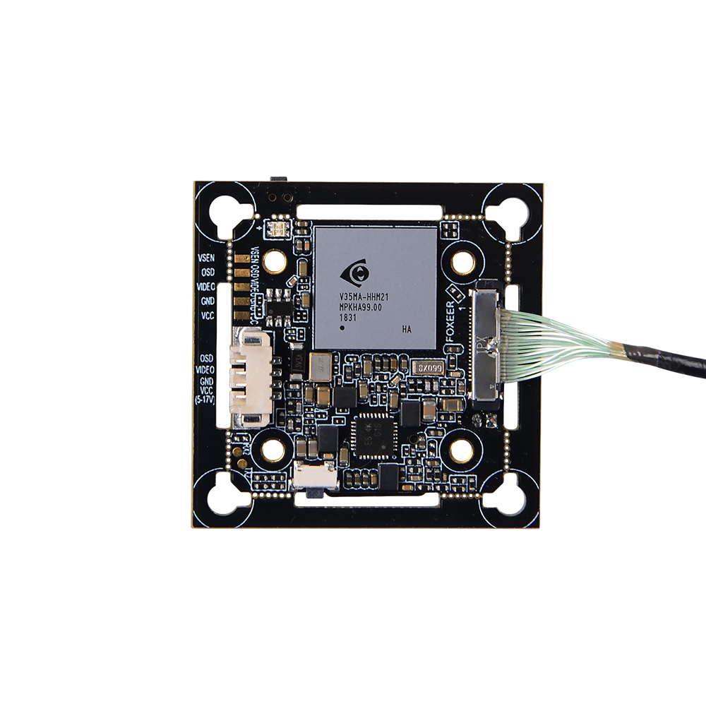 Foxeer MIX 1080P 60FPS OSD Wide Voltage DC 5-24V HD FPV Camera 16:9 4:3 N/P Switchable - Black
