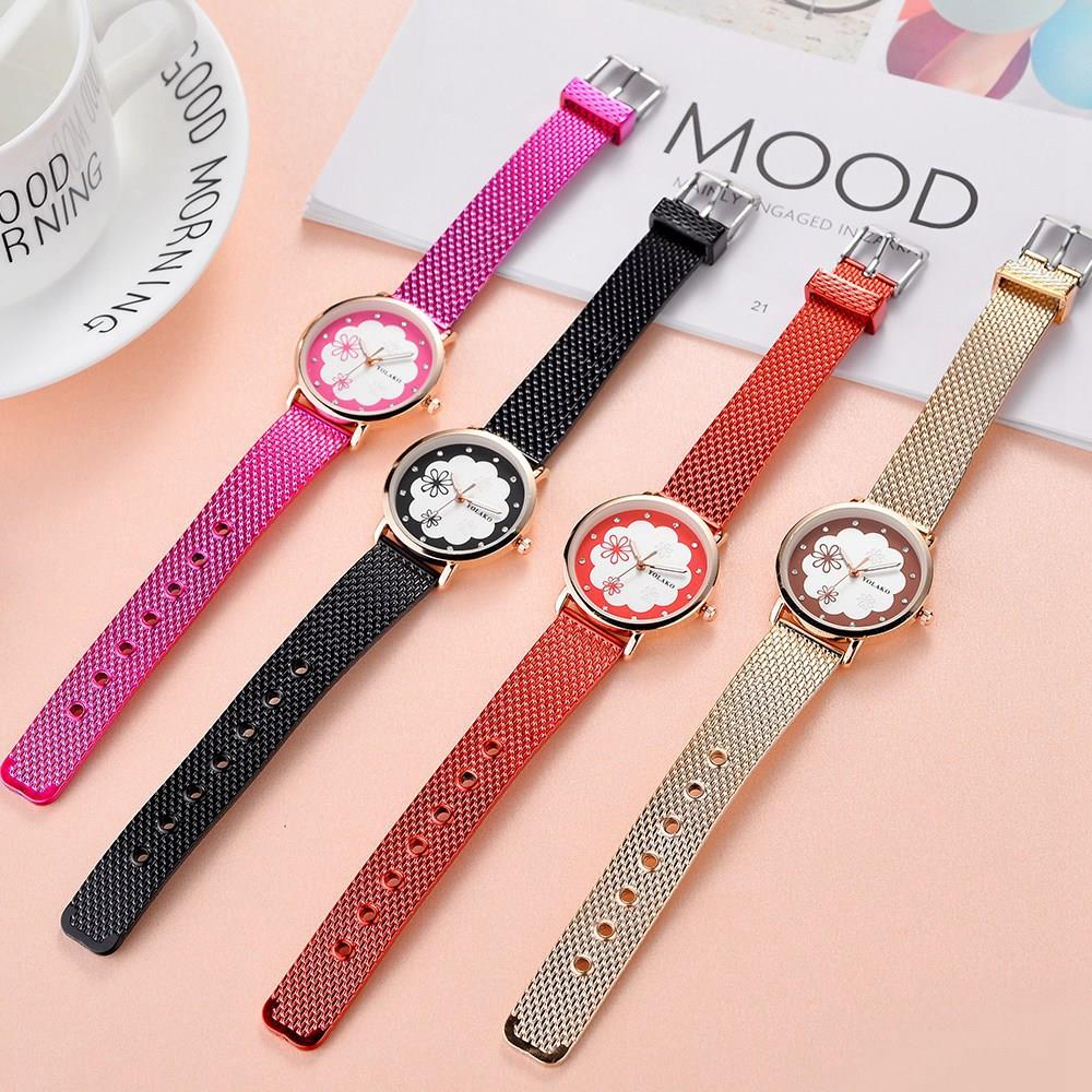 Yolako Yk Women Quartz Watch Rose Gold Coffee