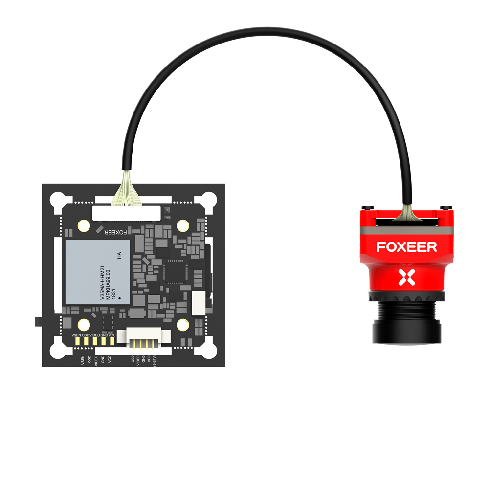 Foxeer MIX 1080P 60FPS OSD Wide Voltage DC 5-24V HD FPV Camera 16:9 4:3 N/P Switchable - Black