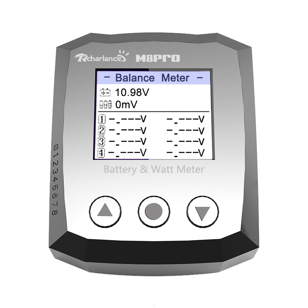 Rcharlance M8Pro Watt Meter 2-8S Battery Charger Power Analyzer Balancer - Gray