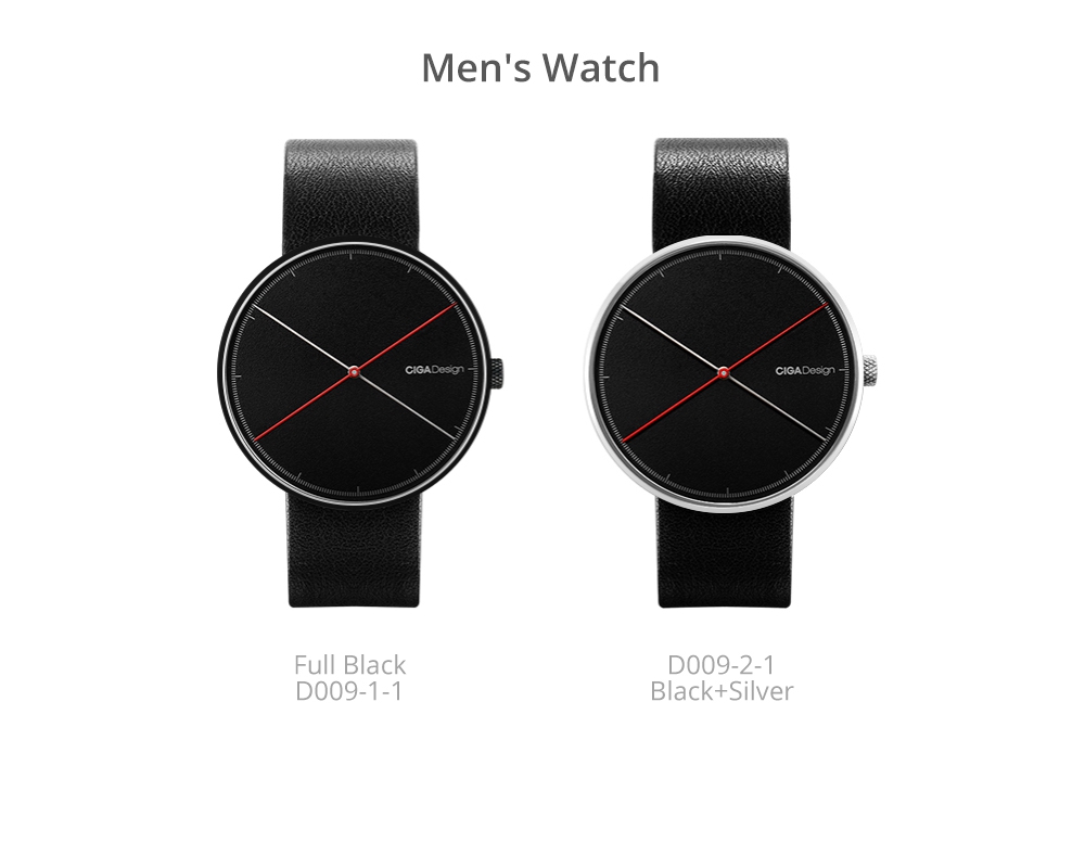Xiaomi CIGA Design X Series Reddot Award Women Quartz Watch Genuine Leather Strap D009-6-1 - White + Silver