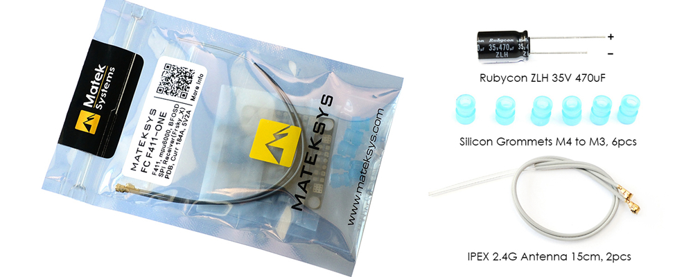 Matek System F411-ONE New STM32F411 Flight Controller OSD PDB 5V 2A BEC for FPV Racing Drone