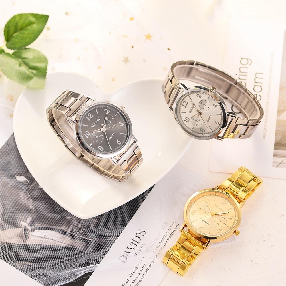 YOLAKO YK118 Casual Quartz Watch Stainless Steel Watches - Gold
